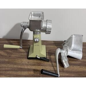 Vintage Rival Grind O Mat Meat Grinder Food Chopper Vac O-Matic Avocado Green